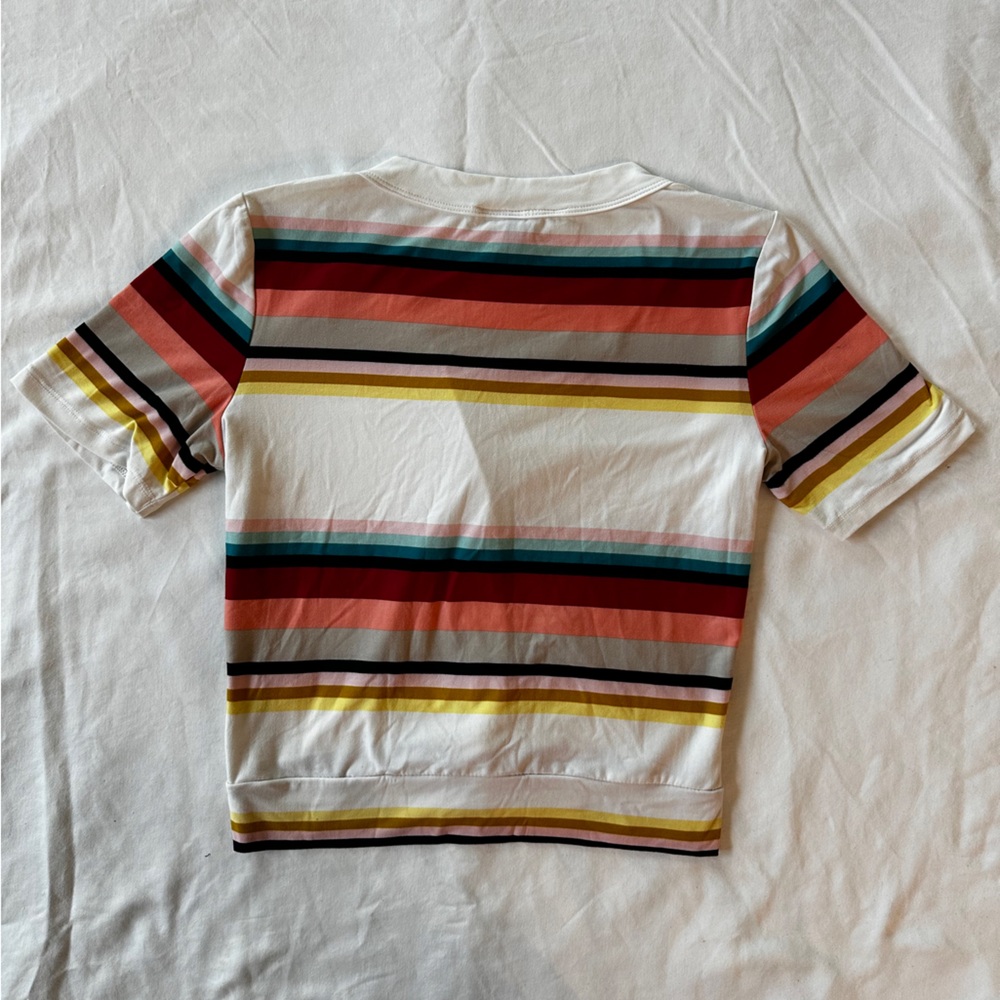 Multi-Colored Crop with Buttons - Picture 2 of 5